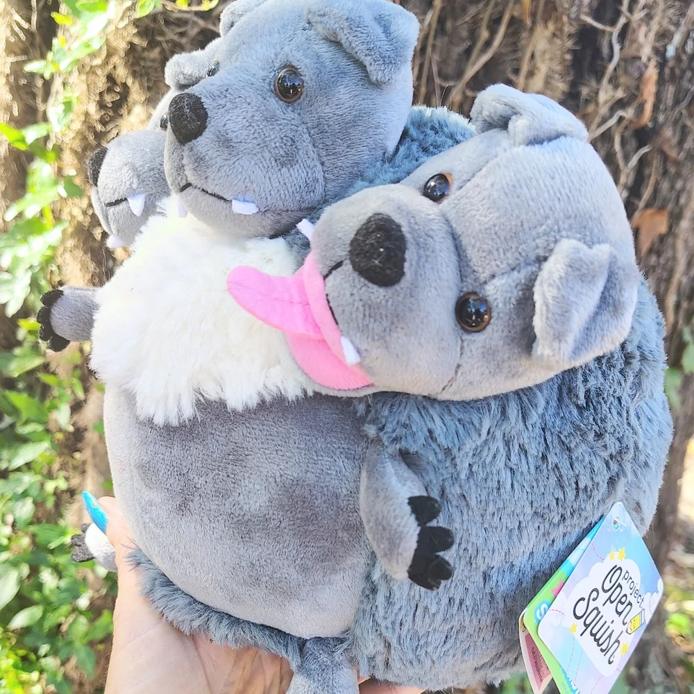 SQUISHABLE CERBERUS 3 HEADED DOGS ROUND 9" PLUSH NWT - Picture 2 of 8